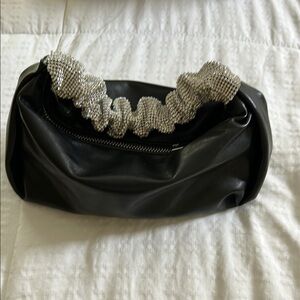 Elegant Black Bag with Silver Accents